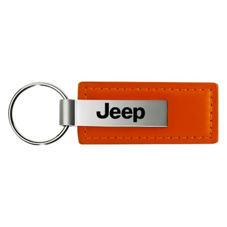 Autogold® - Jeep Orange Leather Key Chain