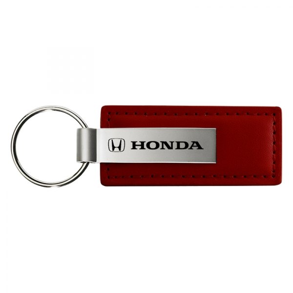 Autogold® - Honda Burgundy Leather Key Chain
