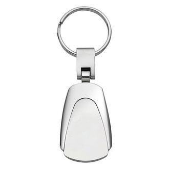 Autogold® - Blank Chrome Teardrop Key Chain
