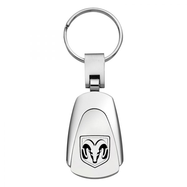 Autogold® - Ram Head Logo Chrome Teardrop Key Chain