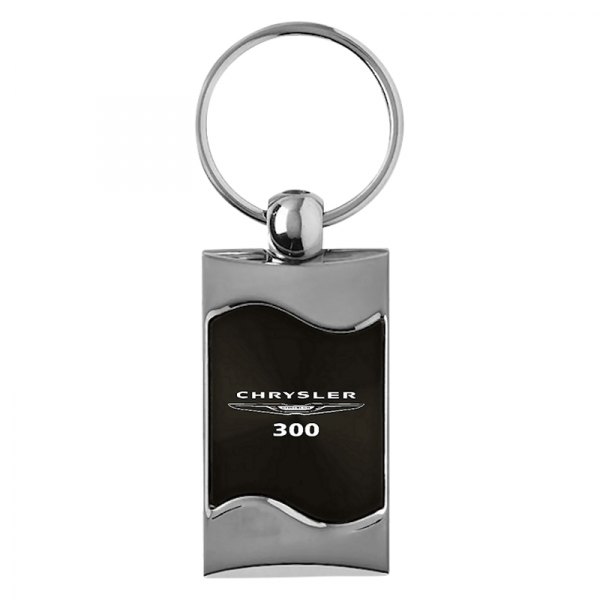 Autogold® - Chrysler 300 Black Rectangular Wave Key Chain