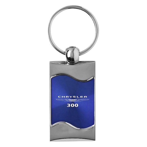 Autogold® - Chrysler 300 Blue Rectangular Wave Key Chain