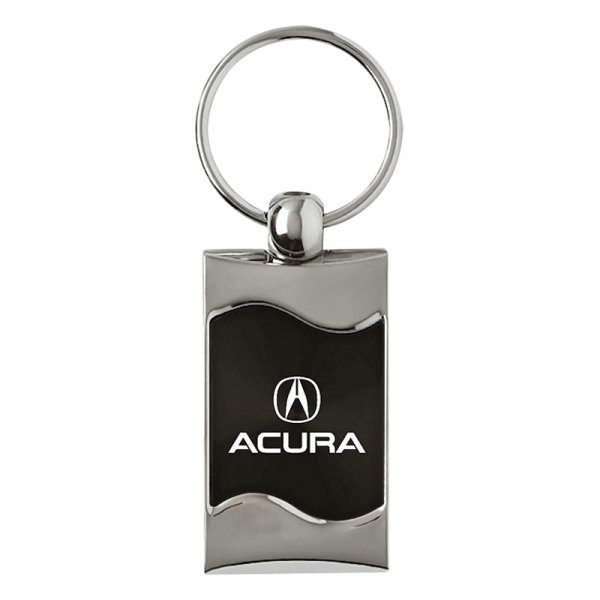Autogold® - Acura Black Rectangular Wave Key Chain