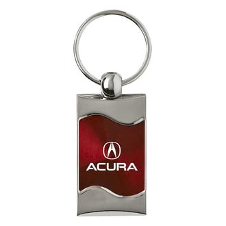 Autogold® - Acura Burgundy Rectangular Wave Key Chain