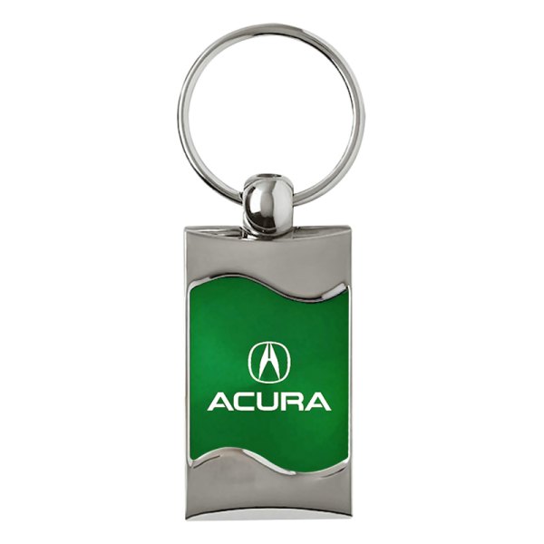 Autogold® - Acura Green Rectangular Wave Key Chain