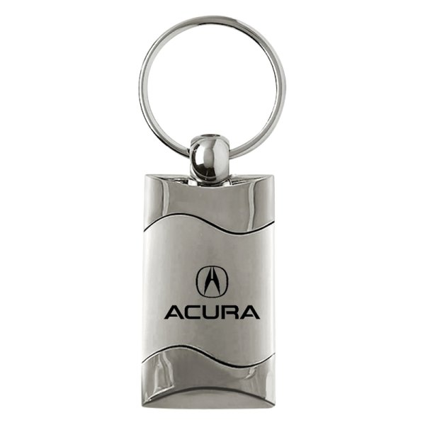 Autogold® - Acura Satin-Chrome Rectangular Wave Key Chain