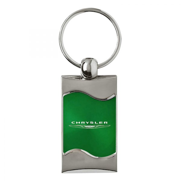 Autogold® - Chrysler Green Rectangular Wave Key Chain