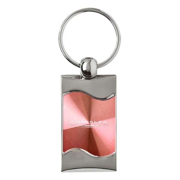 Autogold® - Chrysler Pink Rectangular Wave Key Chain