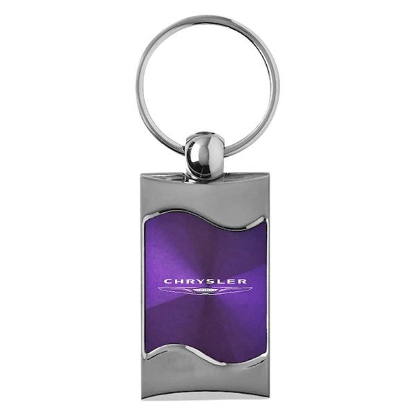 Autogold® - Chrysler Purple Rectangular Wave Key Chain