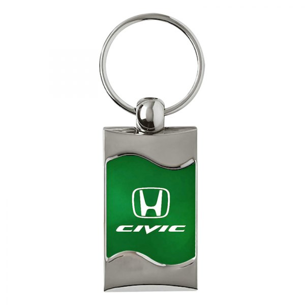 Autogold® - Civic Green Rectangular Wave Key Chain