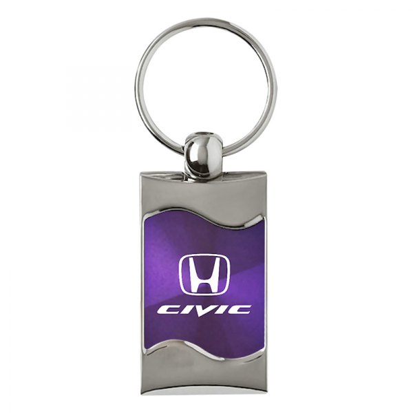 Autogold® - Civic Purple Rectangular Wave Key Chain