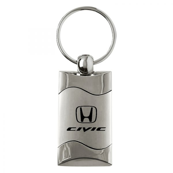 Autogold® - Civic Satin-Chrome Rectangular Key Chain