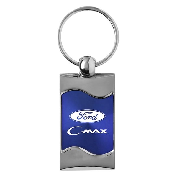 Autogold® - C-Max Reversed C Blue Rectangular Wave Key Chain