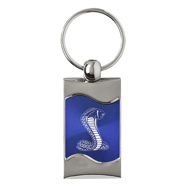 Autogold® - Cobra Blue Rectangular Wave Key Chain