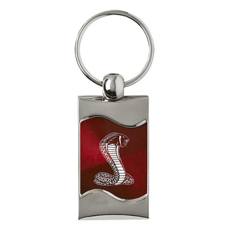 Autogold® - Cobra Burgundy Rectangular Wave Key Chain