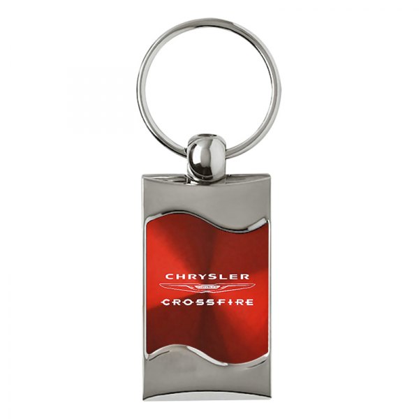 Autogold® - Crossfire Red Rectangular Wave Key Chain