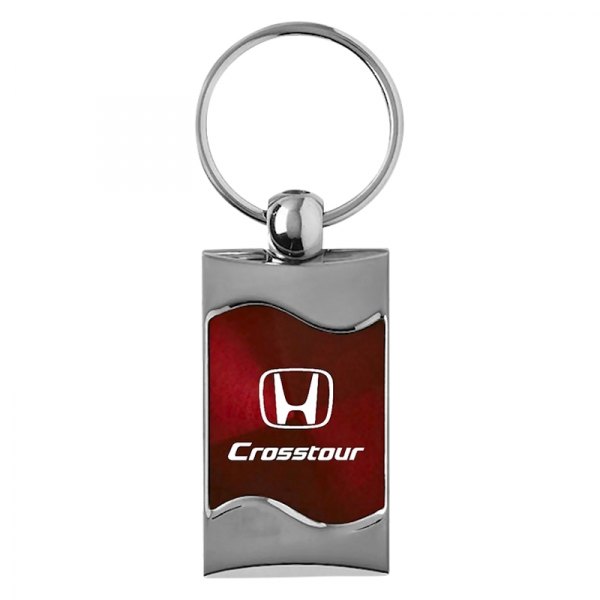 Autogold® - Crosstour Burgundy Rectangular Wave Key Chain