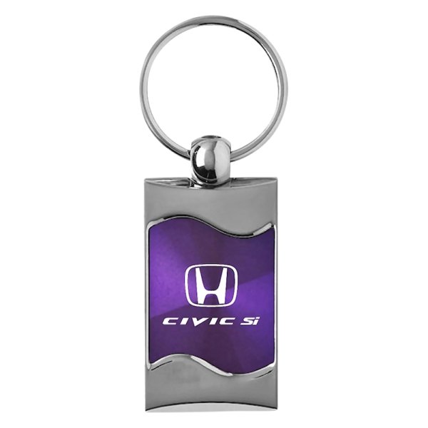 Autogold® - Civic SI Purple Rectangular Wave Key Chain