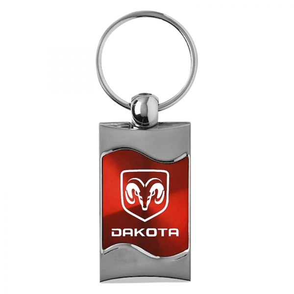 Autogold® - Dakota Red Rectangular Wave Key Chain