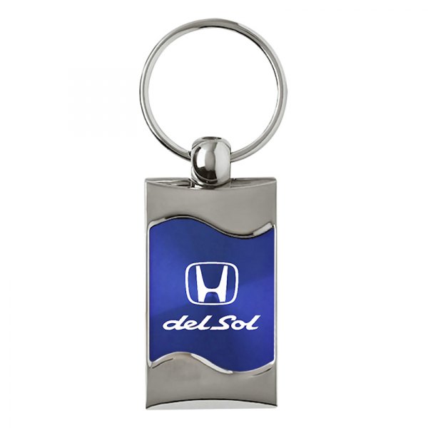 Autogold® - Del Sol Blue Rectangular Wave Key Chain