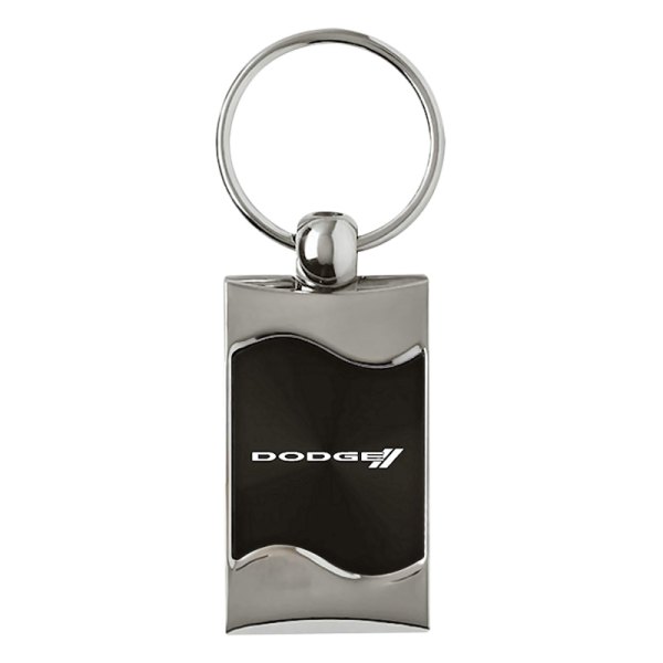 Autogold® - Dodge Stripe Black Rectangular Wave Key Chain