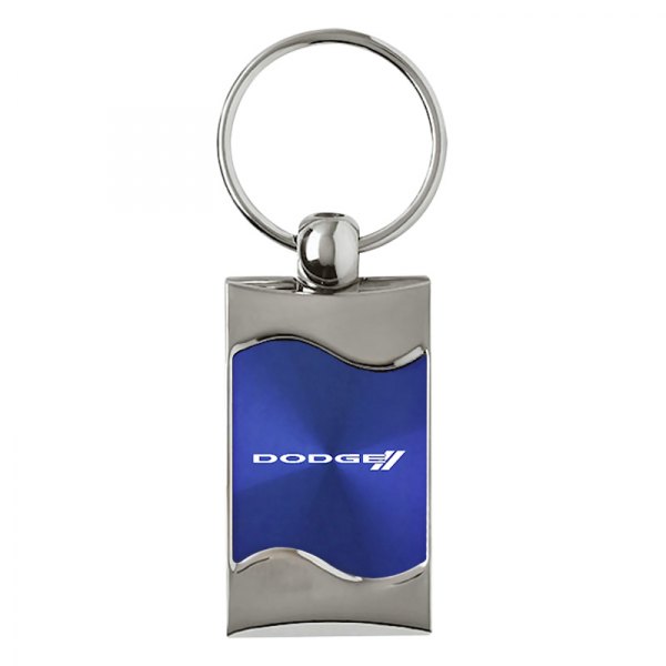 Autogold® - Dodge Stripe Blue Rectangular Wave Key Chain