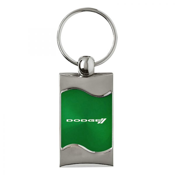 Autogold® - Dodge Stripe Green Rectangular Wave Key Chain