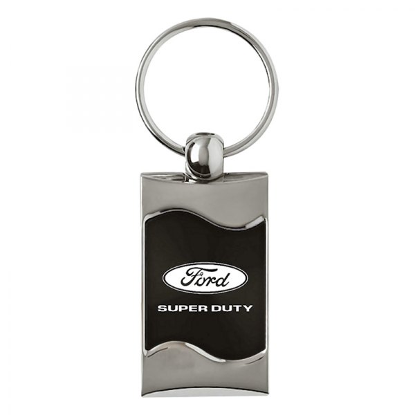 Autogold® - Super Duty Black Rectangular Wave Key Chain