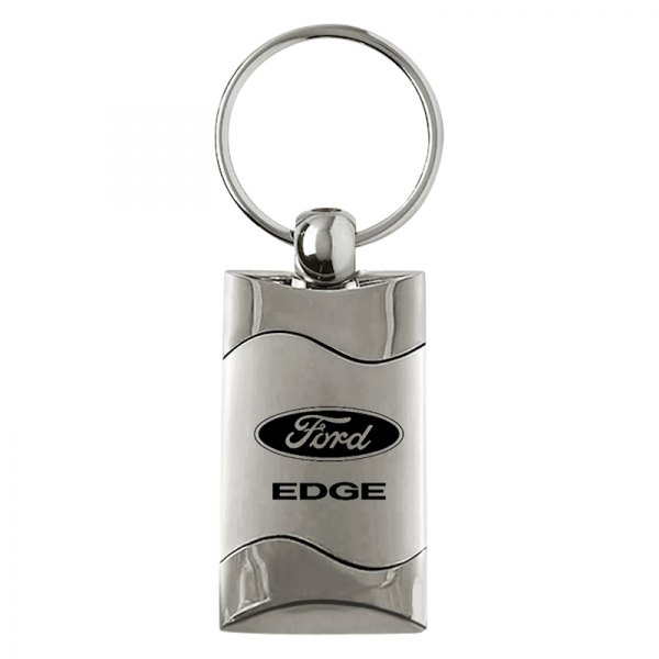 Autogold® - Edge Satin-Chrome Rectangular Key Chain