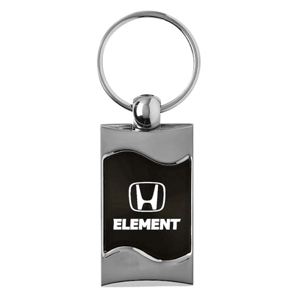 Autogold® - Element Black Rectangular Wave Key Chain