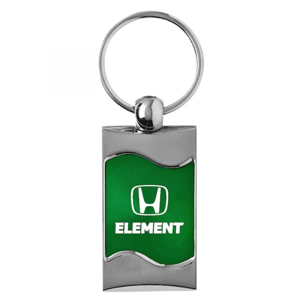 Autogold® - Element Green Rectangular Wave Key Chain