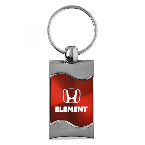 Autogold® - Element Red Rectangular Wave Key Chain