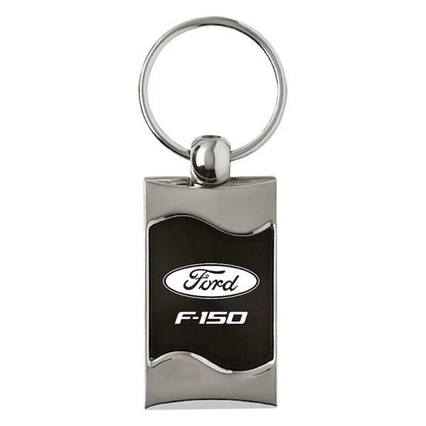 Autogold® - F-150 Black Rectangular Wave Key Chain