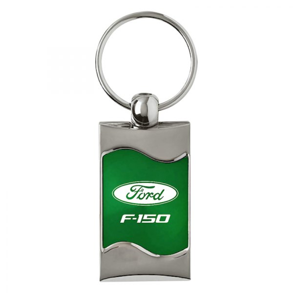 Autogold® - F-150 Green Rectangular Wave Key Chain
