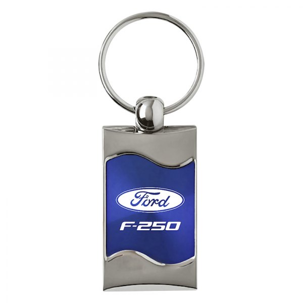 Autogold® - F-250 Blue Rectangular Wave Key Chain