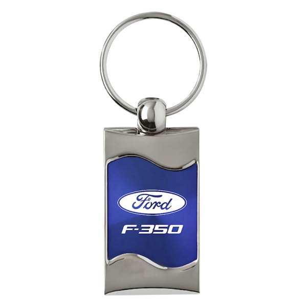 Autogold® - F-350 Blue Rectangular Wave Key Chain