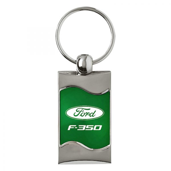 Autogold® - F-350 Green Rectangular Wave Key Chain