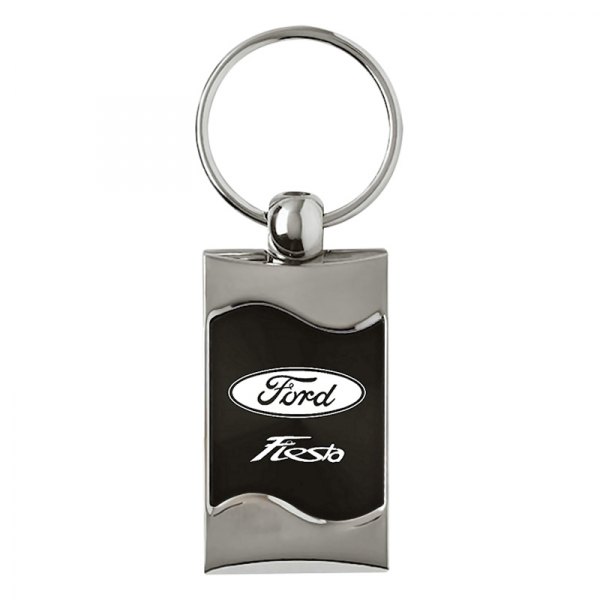 Autogold® - Fiesta Black Rectangular Wave Key Chain