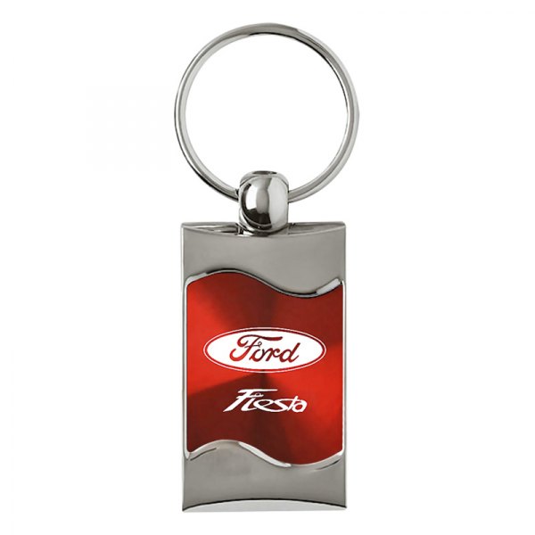 Autogold® - Fiesta Red Rectangular Wave Key Chain