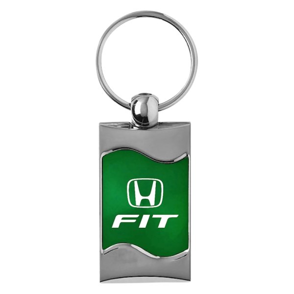 Autogold® - Fit Green Rectangular Wave Key Chain