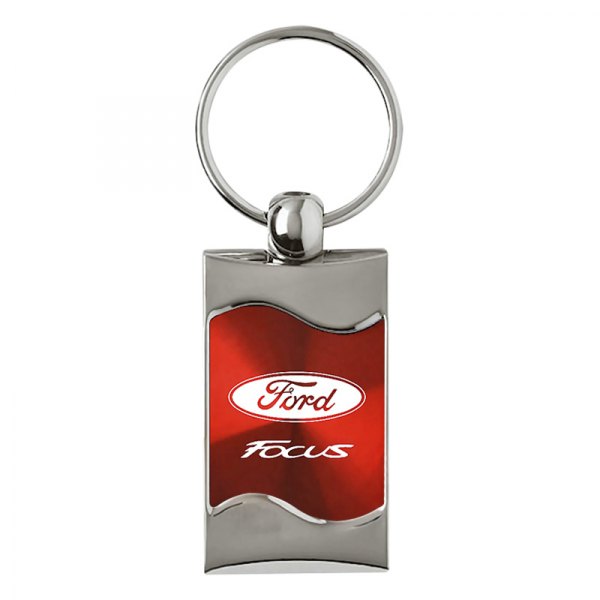 Autogold® - Focus Red Rectangular Wave Key Chain