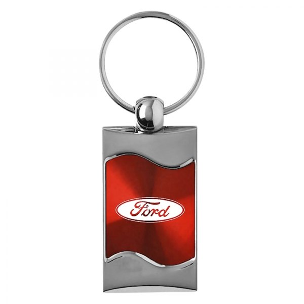 Autogold® - Ford Red Rectangular Wave Key Chain