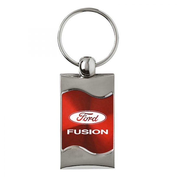 Autogold® - Fusion Red Rectangular Wave Key Chain