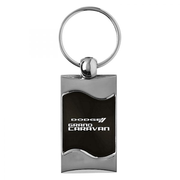 Autogold® - Grand Caravan Black Rectangular Wave Key Chain