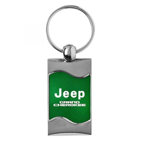 Autogold® - Grand Cherokee Green Rectangular Wave Key Chain