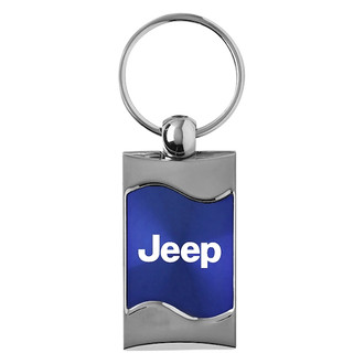 Autogold® - Jeep Blue Rectangular Wave Key Chain