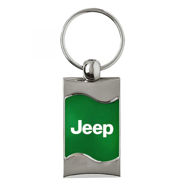Autogold® - Jeep Green Rectangular Wave Key Chain