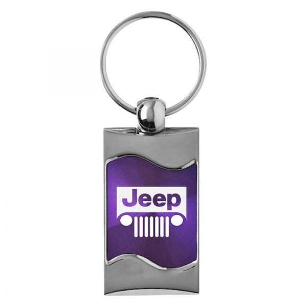 Autogold® - Jeep Grille Purple Rectangular Wave Key Chain