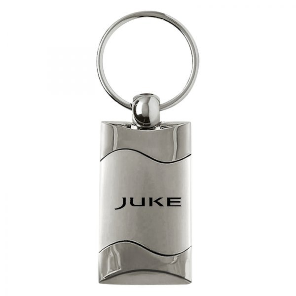 Autogold® - Juke Satin-Chrome Rectangular Wave Key Chain