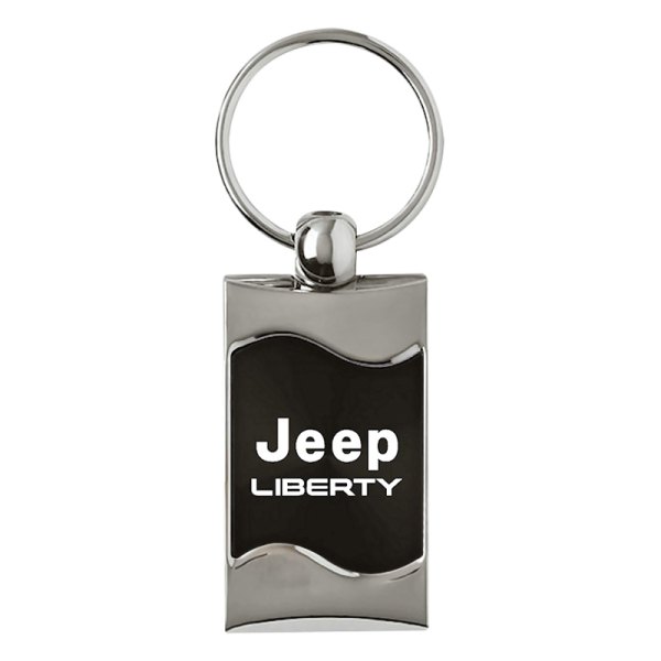 Autogold® - Liberty Black Rectangular Wave Key Chain